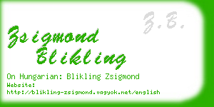 zsigmond blikling business card